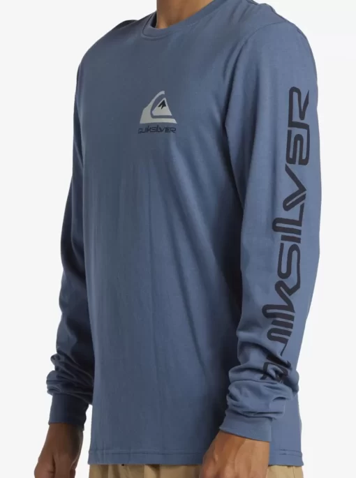 Mens Quiksilver Tees | Omni Logo Long Sleeve T-Shirt