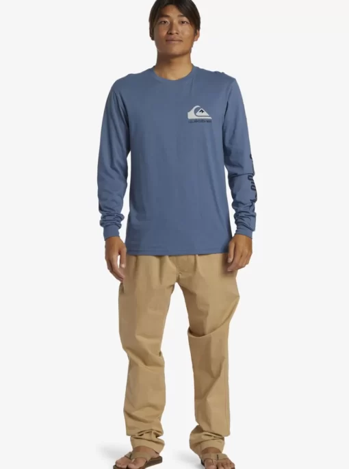 Mens Quiksilver Tees | Omni Logo Long Sleeve T-Shirt