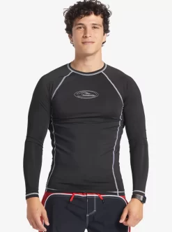 Mens Quiksilver Rashguards | Saturn Protection Long Sleeve Upf 50 Rashguard For Men