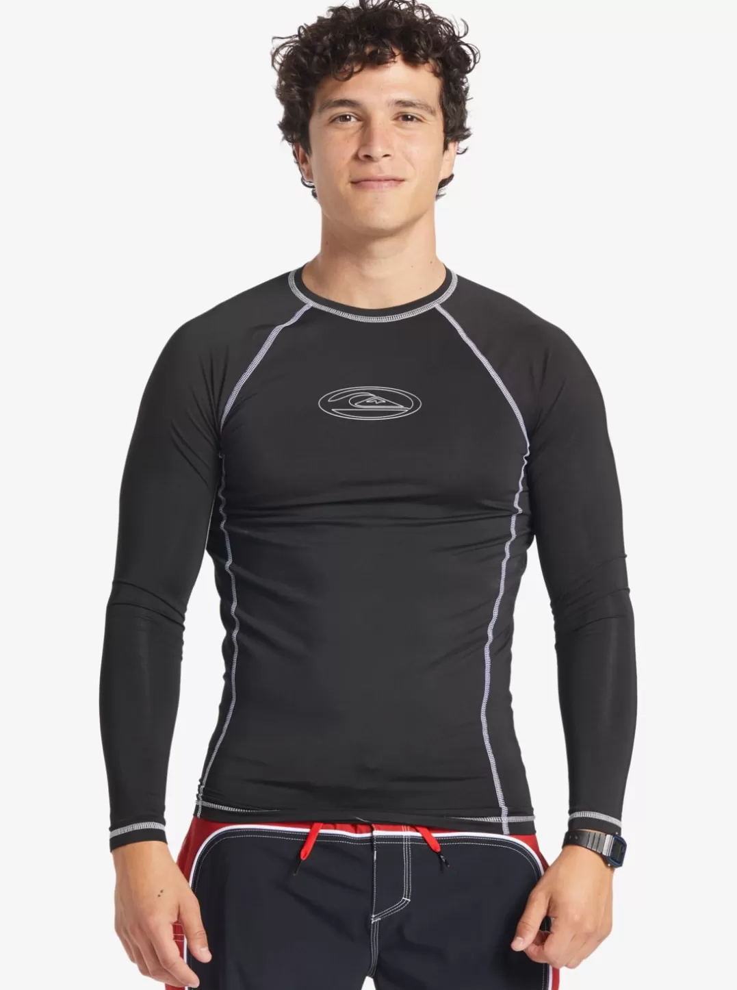 Mens Quiksilver Rashguards | Saturn Protection Long Sleeve Upf 50 Rashguard For Men