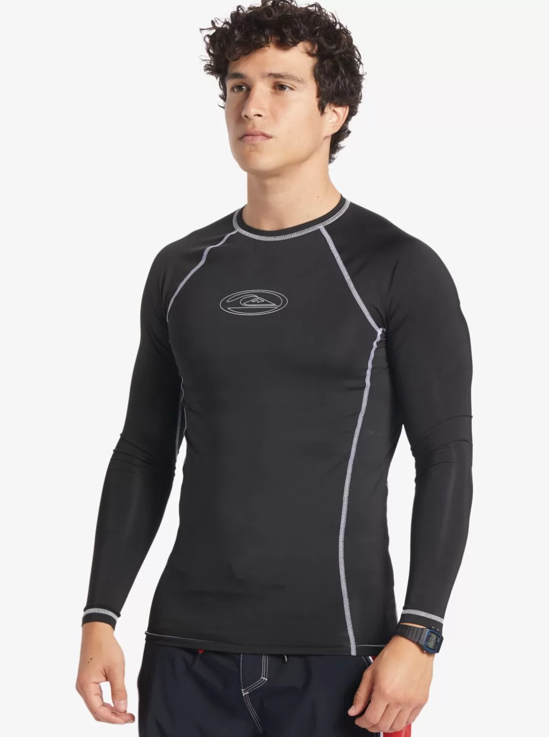 Mens Quiksilver Rashguards | Saturn Protection Long Sleeve Upf 50 Rashguard For Men