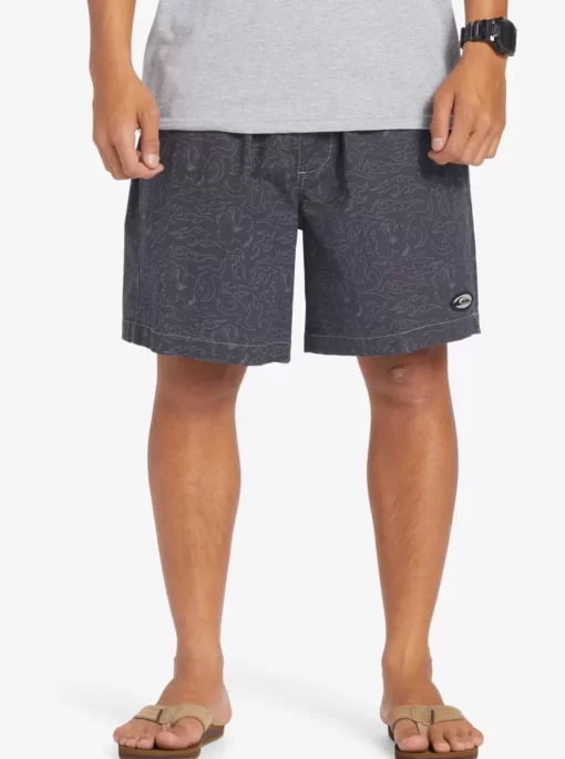Mens Quiksilver Shorts & Amphibians | Saturn Taxer 18" Elastic Shorts