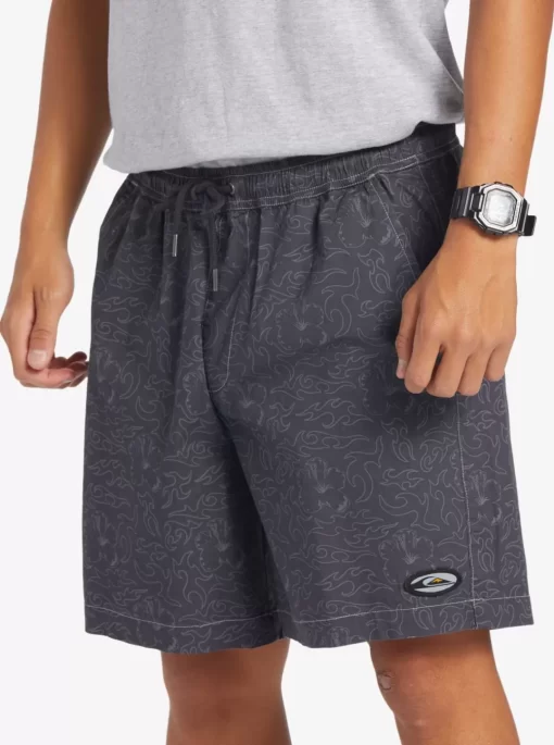 Mens Quiksilver Shorts & Amphibians | Saturn Taxer 18" Elastic Shorts