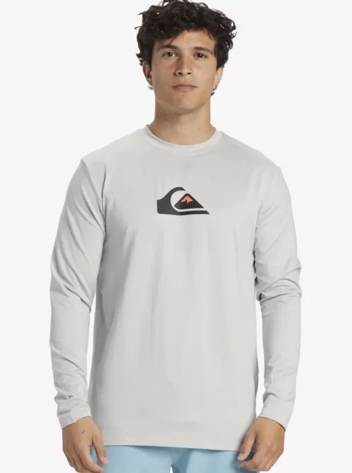 Mens Quiksilver Rashguards | Solid Streak Long Sleeve Upf 50 Surf Tee