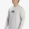 Mens Quiksilver Rashguards | Solid Streak Long Sleeve Upf 50 Surf Tee