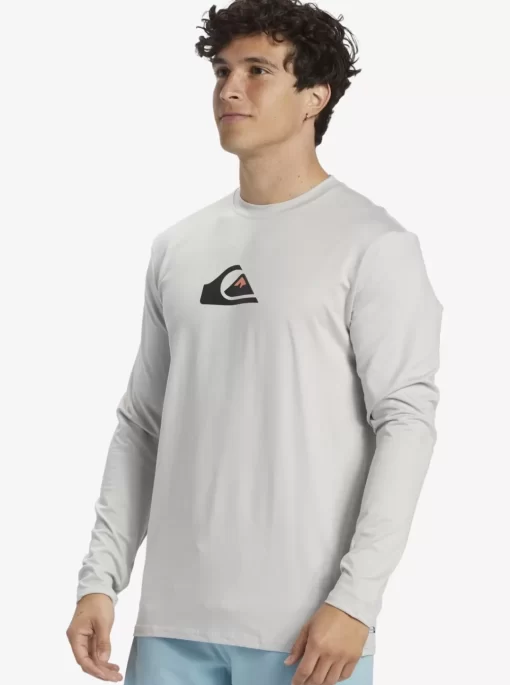 Mens Quiksilver Rashguards | Solid Streak Long Sleeve Upf 50 Surf Tee