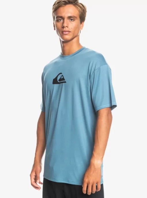 Mens Quiksilver Rashguards | Solid Streak Short Sleeve Upf 50 Surf Tee