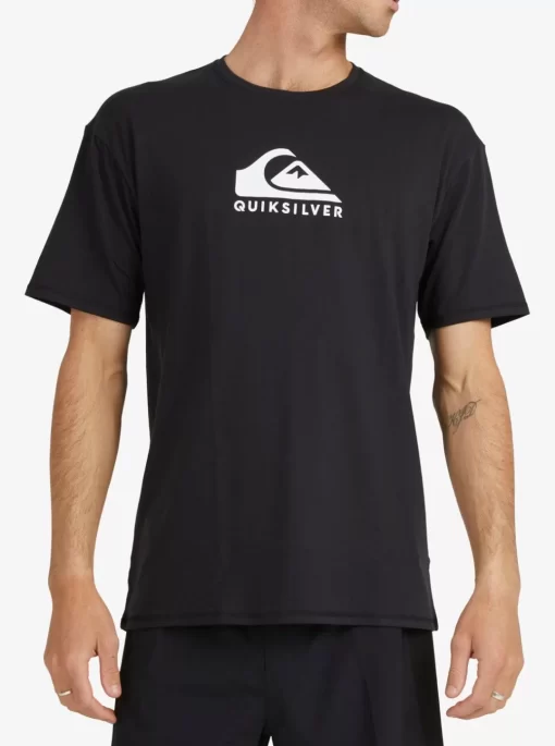 Mens Quiksilver Rashguards | Solid Streak Short Sleeve Upf 50 Surf T-Shirt