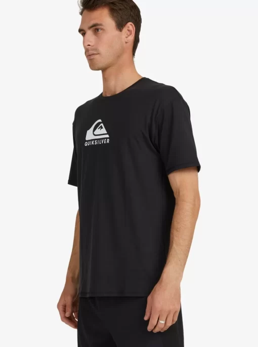 Mens Quiksilver Rashguards | Solid Streak Short Sleeve Upf 50 Surf T-Shirt