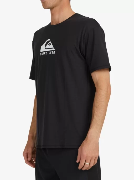 Mens Quiksilver Rashguards | Solid Streak Short Sleeve Upf 50 Surf T-Shirt