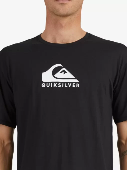 Mens Quiksilver Rashguards | Solid Streak Short Sleeve Upf 50 Surf T-Shirt