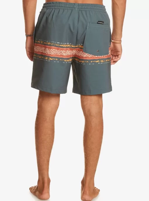 Mens Quiksilver Elastic Waist | Surfsilk Mesa Stripe 17" Volleys