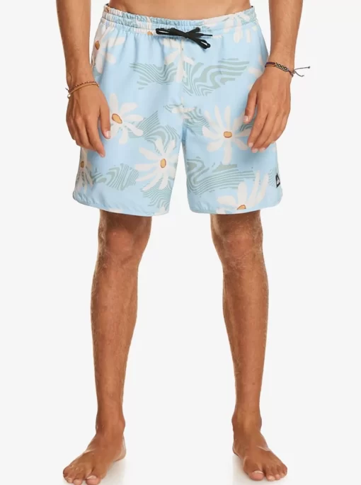 Mens Quiksilver Elastic Waist | Surfsilk Scallop Volley 17" Volleys