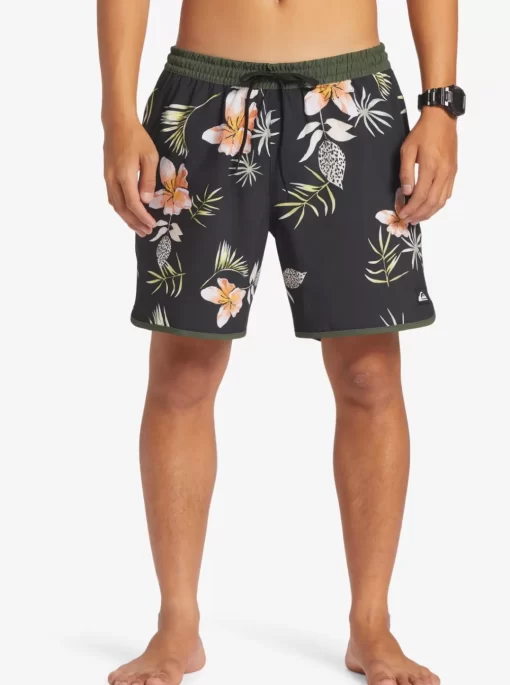 Mens Quiksilver Elastic Waist | Surfsilk Scallop Volley 17" Volleys