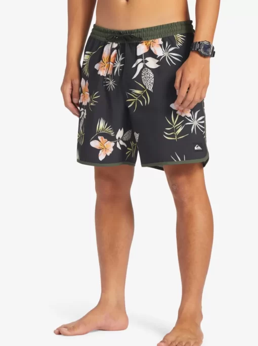 Mens Quiksilver Elastic Waist | Surfsilk Scallop Volley 17" Volleys