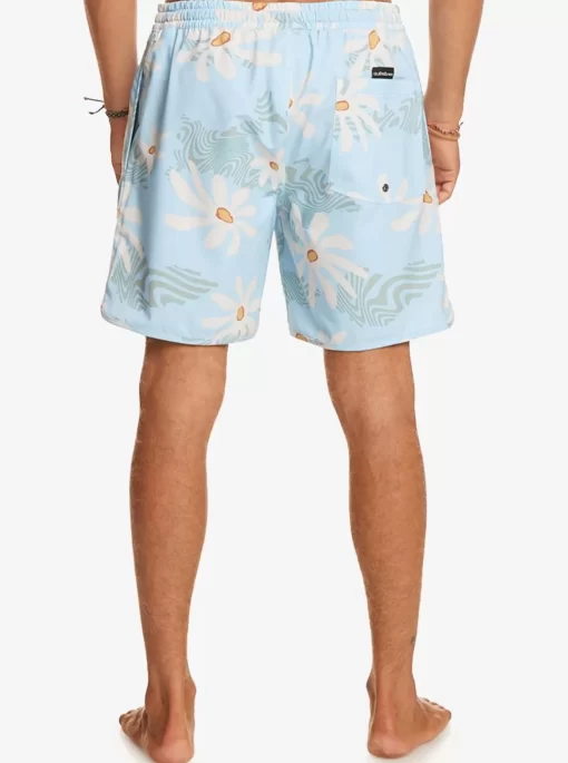 Mens Quiksilver Elastic Waist | Surfsilk Scallop Volley 17" Volleys