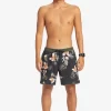 Mens Quiksilver Elastic Waist | Surfsilk Scallop Volley 17