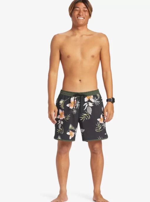Mens Quiksilver Elastic Waist | Surfsilk Scallop Volley 17" Volleys