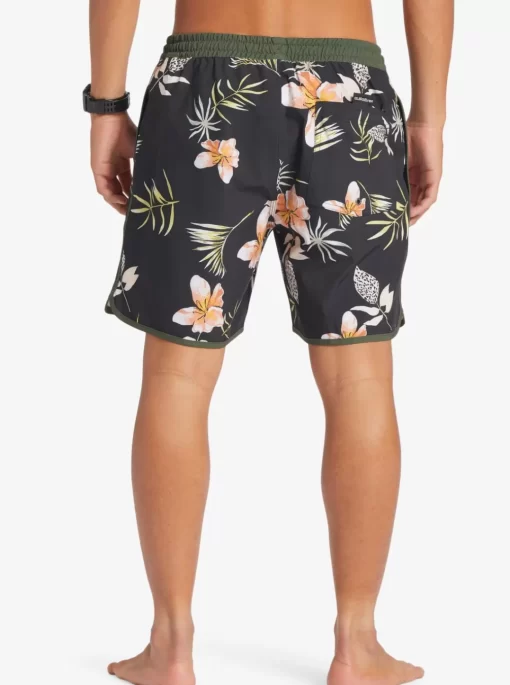 Mens Quiksilver Elastic Waist | Surfsilk Scallop Volley 17" Volleys