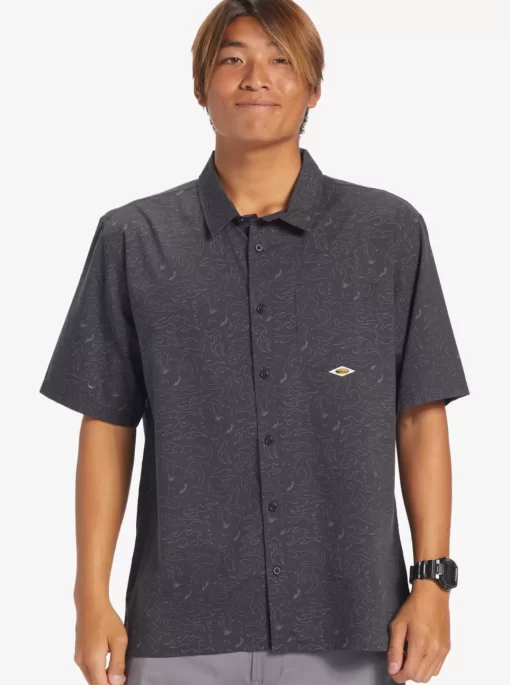 Mens Quiksilver Shirts & Polos | The Saturn Short Sleeve Shirt