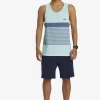 Mens Quiksilver Tees | Tijuana Stripe Tank Top