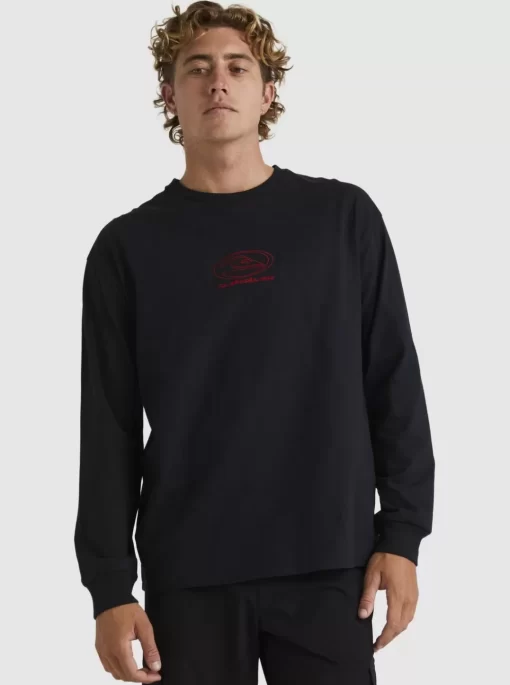 Mens Quiksilver Tees | Tilt Long Sleeve Stn T-Shirt