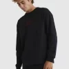 Mens Quiksilver Tees | Tilt Long Sleeve Stn T-Shirt