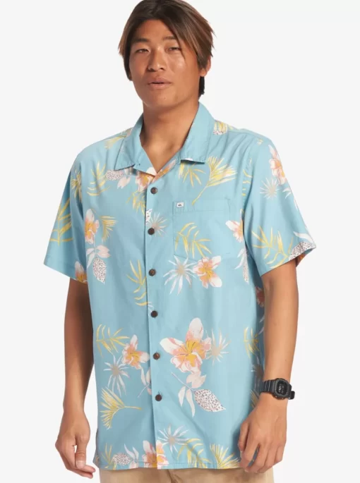 Mens Quiksilver Shirts & Polos | Tropical Floral Short Sleeve Woven Shirt