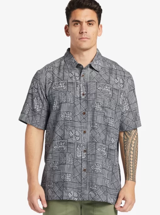 Mens Quiksilver Shirts & Polos | Waterman Amazed Palm Woven Shirt