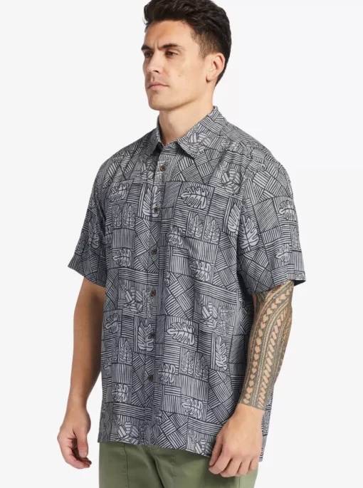 Mens Quiksilver Shirts & Polos | Waterman Amazed Palm Woven Shirt