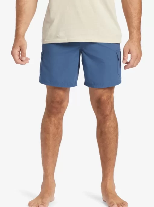 Mens Quiksilver Elastic Waist | Waterman Balance 18" Volleys