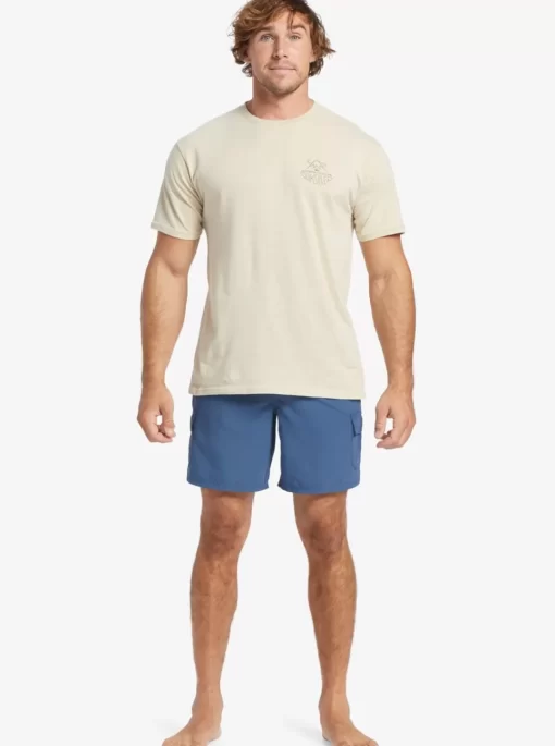 Mens Quiksilver Elastic Waist | Waterman Balance 18" Volleys