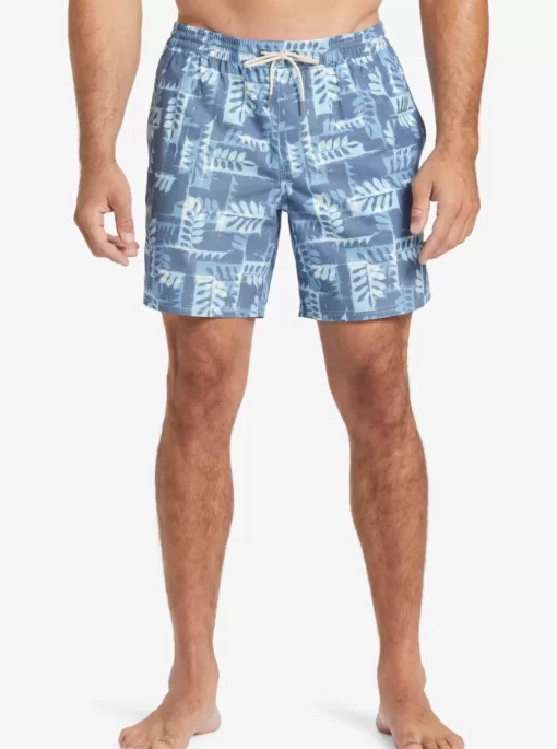 Mens Quiksilver Elastic Waist | Waterman Canoes Reef 17" Volleys