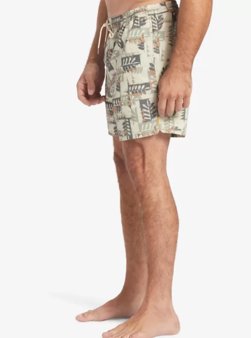 Mens Quiksilver Elastic Waist | Waterman Canoes Reef 17" Volleys