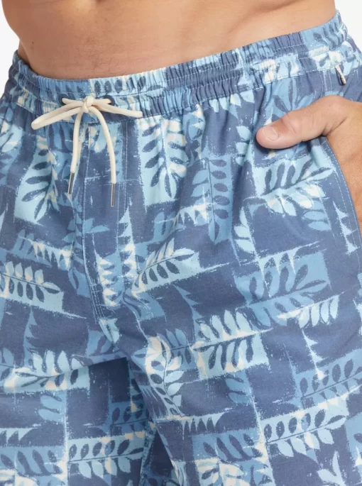 Mens Quiksilver Elastic Waist | Waterman Canoes Reef 17" Volleys