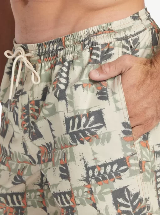 Mens Quiksilver Elastic Waist | Waterman Canoes Reef 17" Volleys