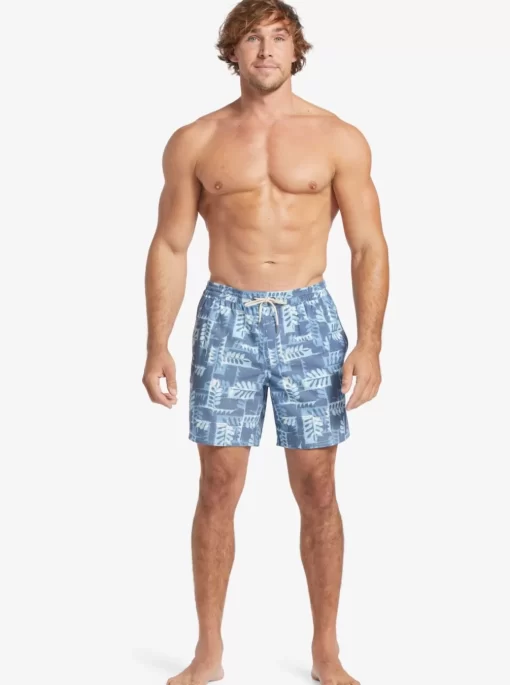 Mens Quiksilver Elastic Waist | Waterman Canoes Reef 17" Volleys