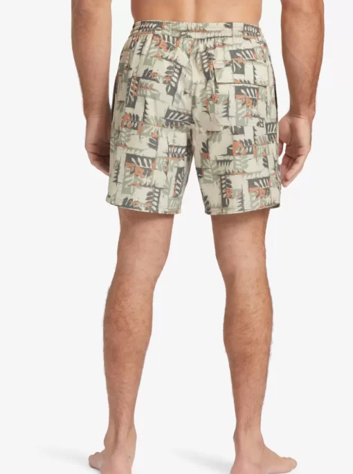 Mens Quiksilver Elastic Waist | Waterman Canoes Reef 17" Volleys