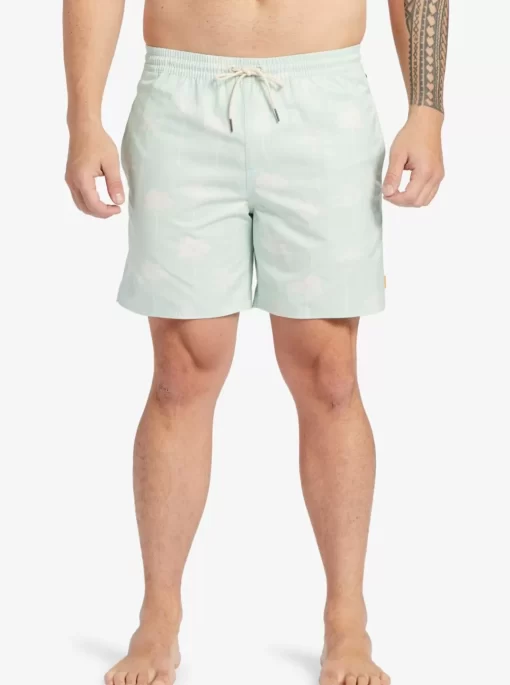 Mens Quiksilver Elastic Waist | Waterman Cliffside 17" Elastic Waist Shorts
