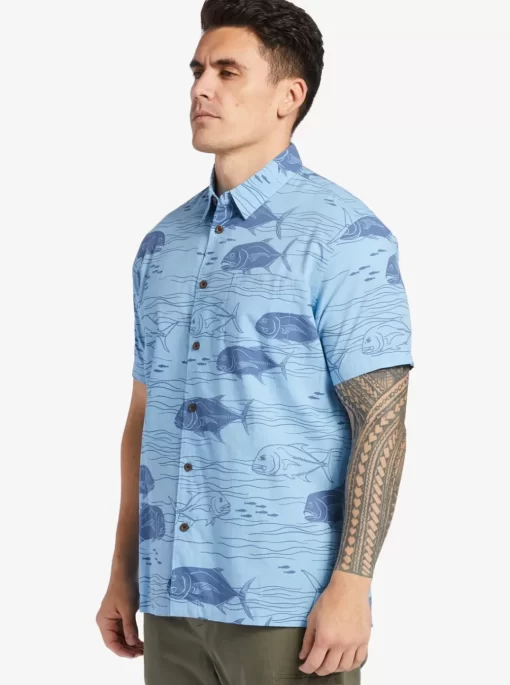 Mens Quiksilver Shirts & Polos | Waterman Dive Sites Woven Shirt