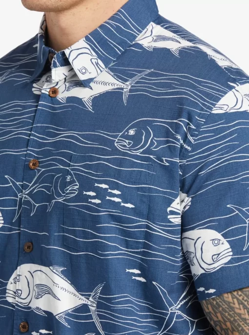 Mens Quiksilver Shirts & Polos | Waterman Dive Sites Woven Shirt