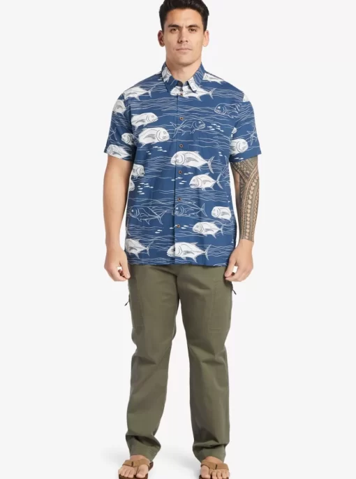 Mens Quiksilver Shirts & Polos | Waterman Dive Sites Woven Shirt