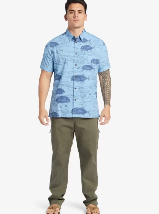 Mens Quiksilver Shirts & Polos | Waterman Dive Sites Woven Shirt