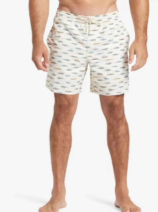 Mens Quiksilver Elastic Waist | Waterman Drag Week 17" Volleys