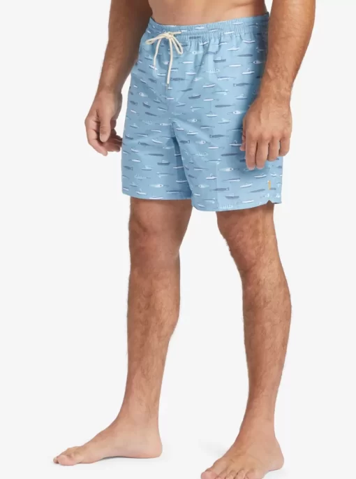 Mens Quiksilver Elastic Waist | Waterman Drag Week 17" Volleys
