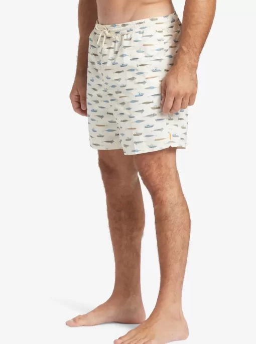 Mens Quiksilver Elastic Waist | Waterman Drag Week 17" Volleys