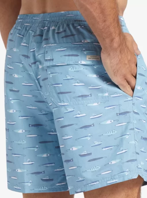 Mens Quiksilver Elastic Waist | Waterman Drag Week 17" Volleys