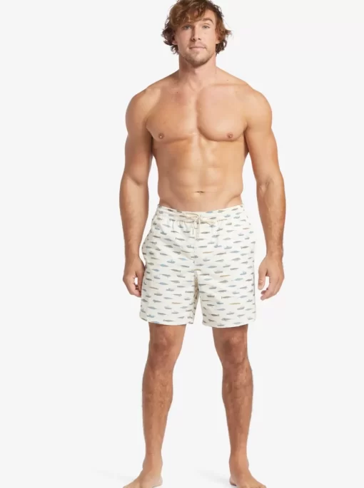 Mens Quiksilver Elastic Waist | Waterman Drag Week 17" Volleys