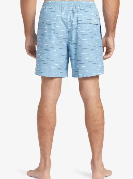 Mens Quiksilver Elastic Waist | Waterman Drag Week 17" Volleys