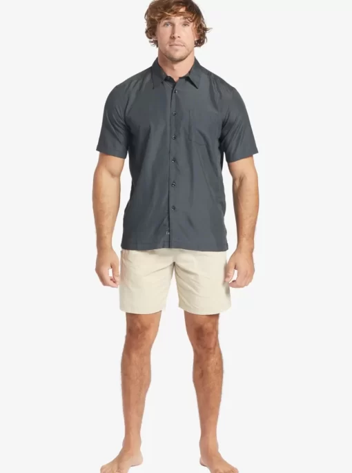 Mens Quiksilver Shirts & Polos | Waterman Kings Cliff Short Sleeve Shirt